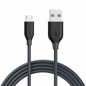 Anker PowerLine Micro USB ケーブル 急速充電 高速データ転送対応 Galaxy その他USB機器対応 グレー 1.8m