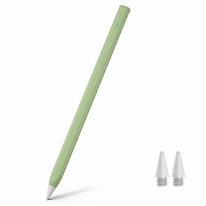 タッチペン iPad ペン RICQD スタイラスペン ペンシル 極細 高感度 細い 磁気吸着 軽量 2018年以降iPad対応 グリーン