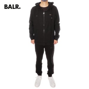 ボーラーBALR. セットアップ プルオーバーパーカー スウェットパンツ 上下 メンズ ブラック B1267 1020 B1411 1088