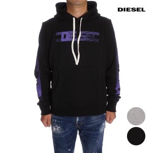 ディーゼル DIESEL プルオーバーパーカー メンズ グレー ブラック A06491 0GRAC