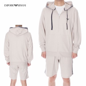 EMPORIO ARMANI ジップパンツ ハーフパンツ セットアップ スウェット 111784 111004 4R571 03155