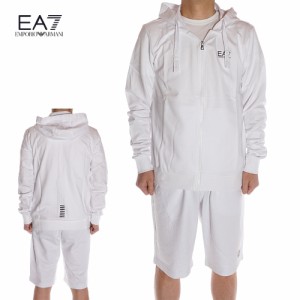 EMPORIO ARMANI EA7 セットアップ スウェット上下 ジップパーカー ハーフパンツ 8NPM03 8NPS02 PJ05Z 1100