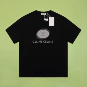 セリーヌ CELINE 24SS エンボス半袖Tシャツ ユニセックス ブラック