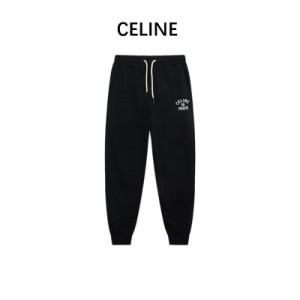 CELINE セリーヌ 24SS春ショー スリムライン シンプル文字 ロゴ スウェットパンツ 男女兼用