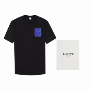 LOEWE 24ss ポケット刺繍ラウンドネック半袖Tシャツ