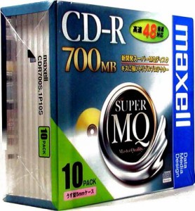 maxell データ用 CD-R 700MB 48倍速対応 10枚 5mmケース入 CDR700S.1P10S