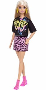 バービー(Barbie) ファッショニスタ ブラックTシャツ 【着せ替え人形】【専用収納ケース付き】【3歳~】GRB47