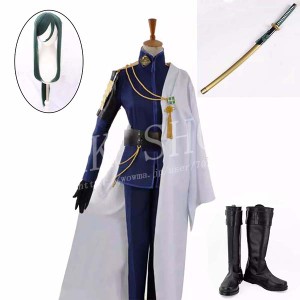 送料無料 刀剣乱舞ONLINE 風にっかり青江 コスプレ 衣装 ウィッグ cos靴 道具刀 男女兼用 コスチューム 演出服 アニメ ゲーム ハロウィン