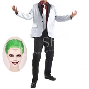 送料無料  スーサイド スクワッド Suicide Squad 風 ジョーカー Joker コスプレ 衣装 ウィッグコスチューム 演出服 アニメ ゲーム ハロウ