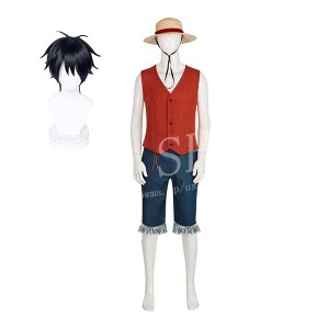 送料無料 海賊王ONE PIECE ワンピース 風モンキー D ルフィ コスプレ 衣装ウィッグ 帽子 cosplay コスチューム パーティーグッズ ハロウ