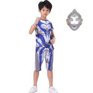  送料無料ウルトラマンコスモス 風 コスプレ日常衣装子供 キッズ 速干 夏服ハロウィンコスチュームパーティー仮装演出道具Halloween特集