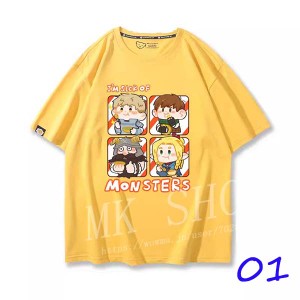 送料無料ダンジョン飯  周辺 コスプレ 韓流グッズ Tシャツ  夏新作 黒 白 半袖 大人/子供用 上着 コート S-XL  応援服 通気 吸汗 速乾