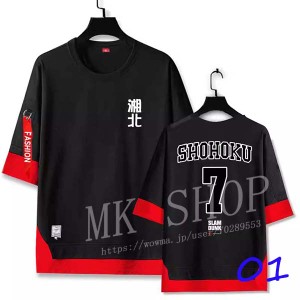 送料無料SLAM DUNK スラムダンク るかわ かえで  コスプレ周辺 番号7偽2件 Tシャツ 五分袖 韓流グッズ 夏新作 半袖  上着 コート応援服 