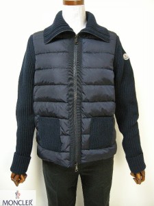 【MONCLER/モンクレール/ニット切替ダウンジャケット】【レディース】【2017-2018AW/秋冬/ダウンカーディガン/カシミアウールニットセー