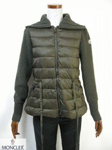 【MONCLER/モンクレール/ニット切替ダウンジャケット】【レディース】【2017-2018AW/秋冬/ダウンカーディガン/ウールニットセーター/ライ