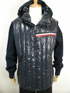 【MONCLER/モンクレール/ニット切替ダウンパーカー】【メンズ】【2018春夏2018SS/ダウンジャケット/コットンニット/カーディガン/セータ