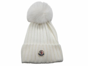 【MONCLER/モンクレール/BERRETTO/フォックスファーボンボン付きニットキャップ/ニット帽/ぼんぼん/ニットCAP/レディース/2020-2021AW/秋