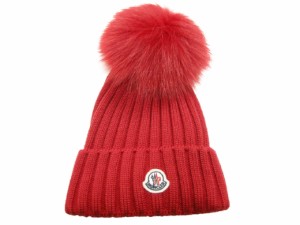 【MONCLER/モンクレール/BERRETTO/フォックスファーボンボン付きニットキャップ/ニット帽/ぼんぼん/ニットCAP/レディース/2020-2021AW/秋