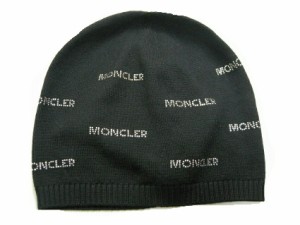 【MONCLER/モンクレール/BERRETTO TRICOT/ラインストーン付きニットキャップ/ニット帽/ニットCAP/レディース/2020-2021AW/秋冬/999/ブラ