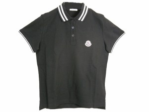 【MONCLER/モンクレール/SS POLO/ポロシャツ/POLO SHIRT/鹿の子 Tシャツ/TEE/半袖/カットソー/レディース/2022SS/春夏/999/ブラック/黒/