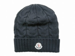 【大人も着用OK キッズサイズ】【MONCLER/モンクレール/BERRETTO/ロゴワッペン付きケーブル編みニットキャップ/CAP/ニット帽/帽子/ビーニ