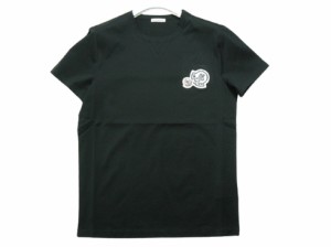 【MONCLER/モンクレール/MAGLIA T-SHIRT/2連ロゴ Tシャツ/TEE 半袖/カットソー/メンズ/2021-2022AW/秋冬/999/ブラック/黒/サイズS/M/L/XL