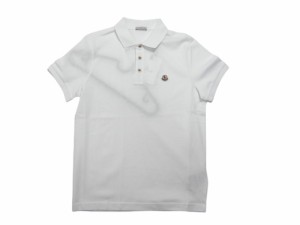 【MONCLER/モンクレール/MAGLIA POLO MANICA C/ポロシャツ/POLO SHIRT/鹿の子 Tシャツ/TEE/半袖/カットソー/メンズ/2022SS/春夏/001/ホワ