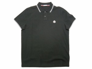 【MONCLER/モンクレール/MAGLIA POLO MANICA C/ポロシャツ/POLO SHIRT/鹿の子 Tシャツ/TEE/半袖/カットソー/メンズ/2022SS/春夏/999/ブラ