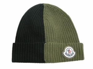 【MONCLER/モンクレール/BERRETTO TRICOT/2トーン ニットキャップ/ニット帽/ニットCAP/ビーニー/帽子/バイカラー/メンズ/2022-2023AW/秋