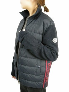 【MONCLER/モンクレール/CARDIGAN TRICOT/サイドロゴ ニット切替ダウンジャケット/ニットダウン/ライトダウンジャケット/ダウンカーディ