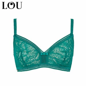 10%OFF 送料無料 LOU ルー ノンワイヤー ブラジャー フルカップ ノンパテッドブラ LO11337 グリーン レディース 下着 