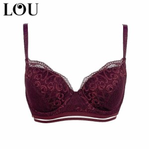 10%OFF 送料無料 LOU ルー ブラジャー 3/4カップ B75 LO22342 バーガンディ  レディース 下着 