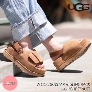 UGG W GOLDENSTAR HI SLINGBACK SANDAL CHESTNUT アグ ウィメンズ ゴールデンスター サンダル レディース ( スライド 厚底 ウィメンズ 11