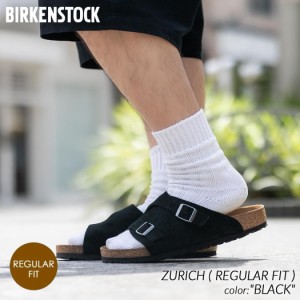 BIRKENSTOCK ZURICH ( REGULAR FIT ) BLACK ビルケンシュトック チューリッヒ スエード サンダル ( メンズ レディース 黒 ブラック SANDA