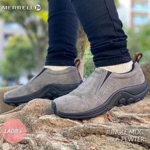 MERRELL JUNGLE MOC PEWTER メレル ジャングルモック シューズ スニーカー ( グレー 灰色 スエード レディース ウィメンズ 国内正規品 J6