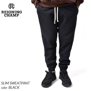 REIGNING CHAMP SLIM SWEATPANT BLACK レイニングチャンプ スリム スウェットパンツ ( レーニングチャンプ スエットパンツ 黒 RC-5075 )