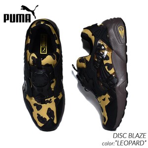 PUMA DISC BLAZE LEOPARD プーマ ディスクブレイズ スニーカー ( レオパード 豹柄 アニマル 黄色 黒 ブラック メンズ レディース ウィメ