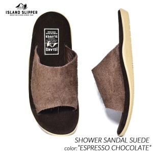 【国内正規品】ISLAND SLIPPER SHOWER SANDAL SUEDE "ESPRESSO CHOCOLATE" アイランド スリッパ スライド サンダル ( 茶色 ブラウン PTS7