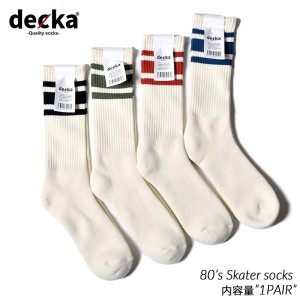 【ネコポス可】decka 80s Skater Socks | 2nd Collection デカ クオリティー スケーターソックス ライン ソックス  ( メンズ レディース 