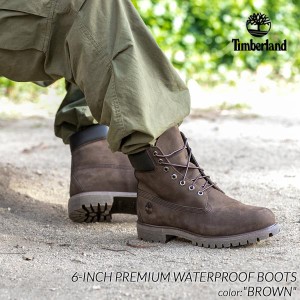 Timberland 6-INCH PREMIUM WATERPROOF BOOTS BROWN ティンバーランド 6インチ プレミアム ブーツ ( ブラウン 茶色 メンズ 10001 )