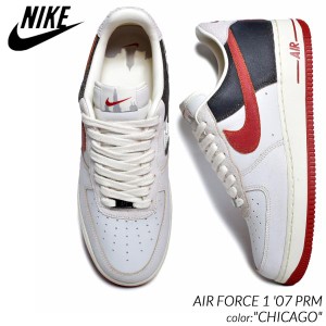 海外限定 NIKE AIR FORCE 1 '07 PRM "CHICAGO" ナイキ エアフォース スニーカー ( 日本未発売 シカゴ 白 ホワイト 赤 レッド メンズ FQ87