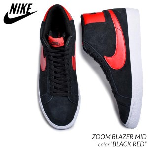 海外限定 NIKE SB ZOOM BLAZER MID "BLACK RED" ナイキ ブレイザー ミッド スニーカー ( 日本未発売 ブレーザー 黒 ブラック 赤 レッド F