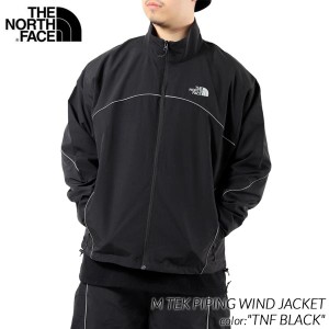 海外限定 THE NORTH FACE M TEK PIPING WIND JACKET TNF BLACK ザ ノースフェイス ナイロン ジャケット ( 日本未発売 NF0A832LJK3 )