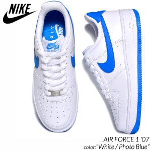 NIKE AIR FORCE 1 07 White / Photo Blue ナイキ エアフォース スニーカー ( 白 青 ホワイト ブルー FJ4146-103 )