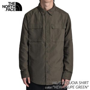 海外限定 THE NORTH FACE ML/S SEQUOIA SHIRT NEW TAUPE GREEN ザ ノースフェイス シャツ ( 日本未発売 長袖 NF0A4T1821L )