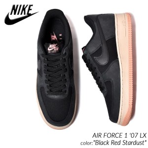 海外限定 NIKE AIR FORCE 1 '07 LX "Black Red Stardust" ナイキ エアフォース スニーカー ( 日本未発売 黒 ブラック 赤 レッド メンズ 