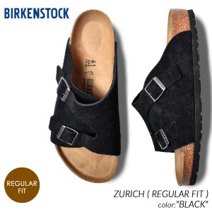 BIRKENSTOCK ZURICH ( REGULAR FIT ) "BLACK" ビルケンシュトック チューリッヒ スエード サンダル ( メンズ レディース 黒 ブラック SAN