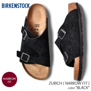 BIRKENSTOCK ZURICH ( NARROW FIT ) "BLACK" ビルケンシュトック チューリッヒ スエード サンダル ( レディース ウィメンズ 黒 ブラック 