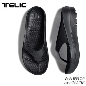 TELIC W-FLIPFLOP "BLACK" テリック ダブル フリップフロップ サンダル ( SANDAL スライド トング 黒 ブラック リカバリーサンダル レデ