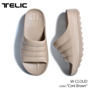 TELIC W-CLOUD "Cork Brown" テリック ダブル クラウド サンダル ( SANDAL スライド SLIDE 茶色 ブラウン リカバリーサンダル レディース